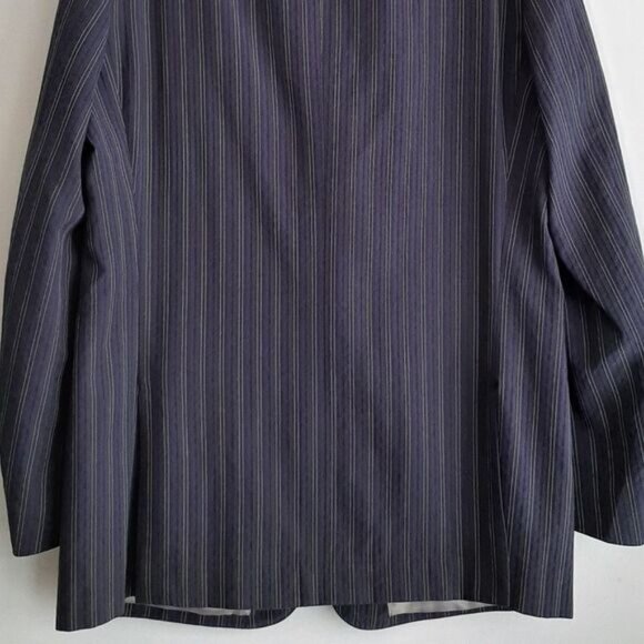 PAUL BETENLY Biella Italy Blazer Jacket Pin-Stripe Navy Men's Sz 44 L - Picture 9 of 16